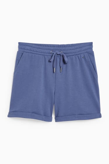 Women - Basic sweat shorts - blue