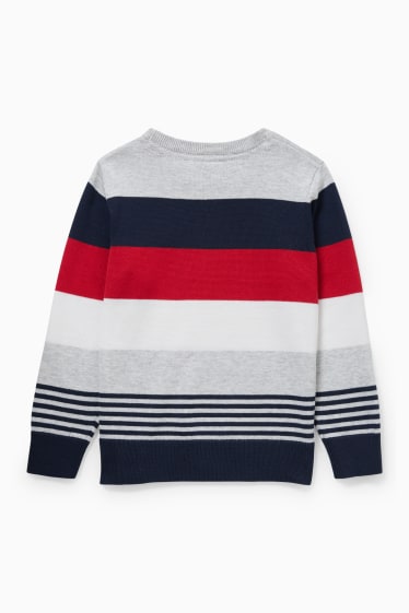 Kinder Jungen - PAW Patrol - Pullover - gestreift - dunkelblau