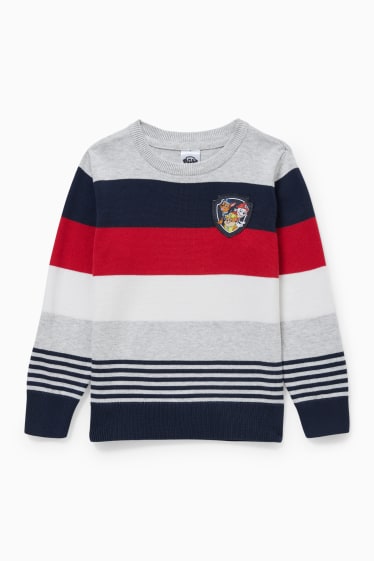 Kinder Jungen - PAW Patrol - Pullover - gestreift - dunkelblau