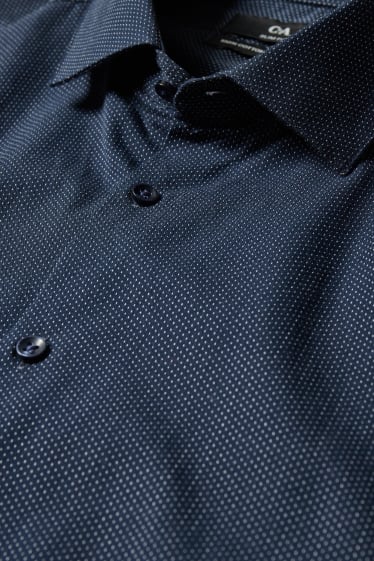 Home - Camisa formal - slim fit - Kent - fàcil de planxar - blau fosc
