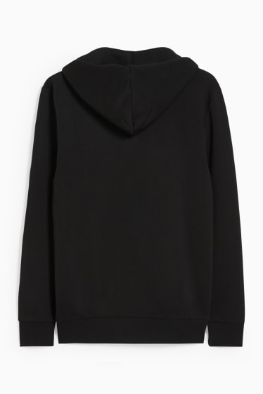 Hombre - Sudadera con cremallera y capucha - negro