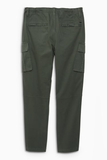 Heren - Cargobroek - tapered fit - Flex - LYCRA® - donkergroen