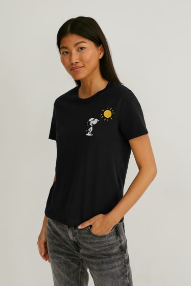 Donna - T-shirt - Snoopy - nero