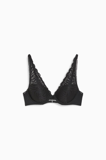 Donna - Reggiseno con ferretti - DEMI - imbottito - nero