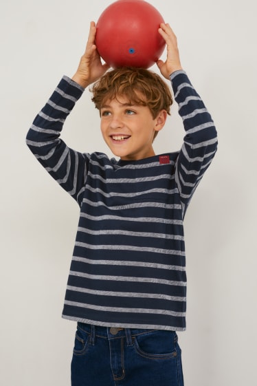 Children - Long sleeve top - striped - dark blue