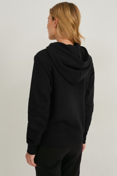 Women - Zip-through sweatshirt with hood - black