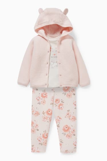 Babies - Baby outfit - 3 piece - rose