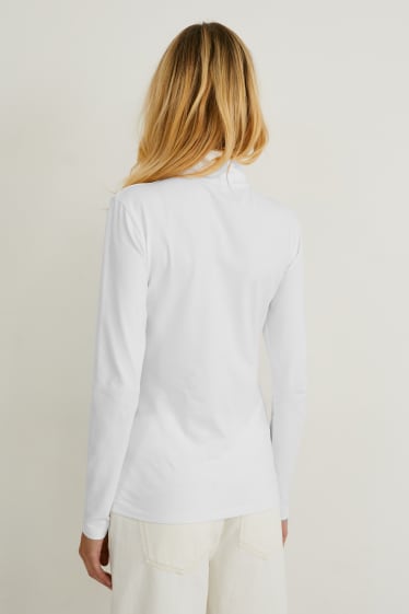Dames - Set van 3 - basic-coltrui - wit