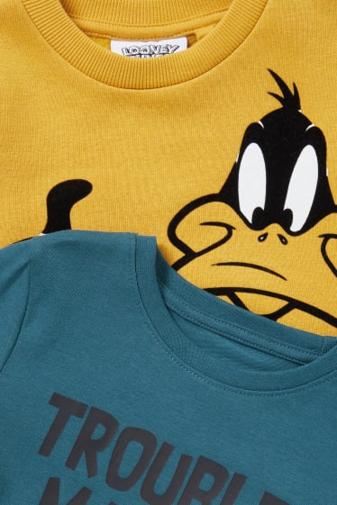 Bambini - Confezione da 2 - Looney Tunes - felpa e maglia a maniche lunghe - giallo