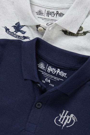 Niños - Pack de 2 - Harry Potter - polos - azul oscuro