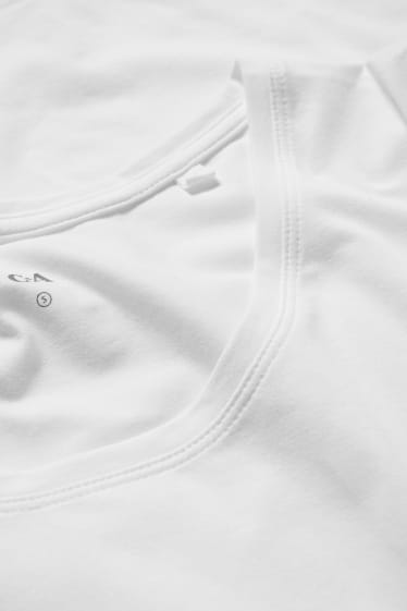 Dames - Set van 3 - basic-T-shirt - wit
