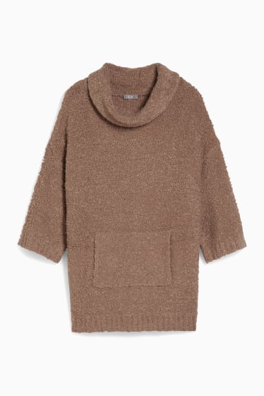 Damen - Rollkragenpullover - beige