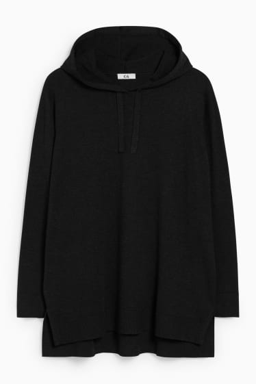 Women - Hooded jumper - dark gray