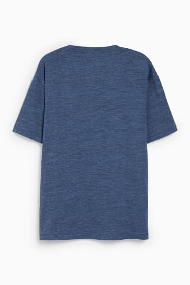Uomo - T-shirt - blu melange