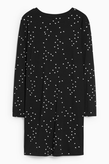 Women - Nightshirt - patterned - black