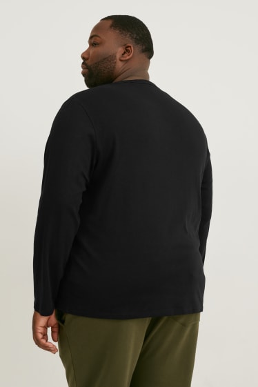 Men - Multipack of 3 - long sleeve top - black