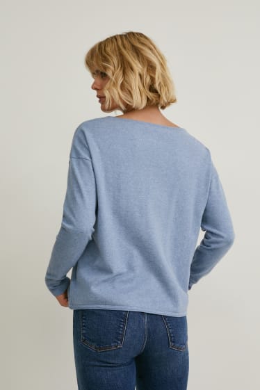 Women - Jumper - blue-melange