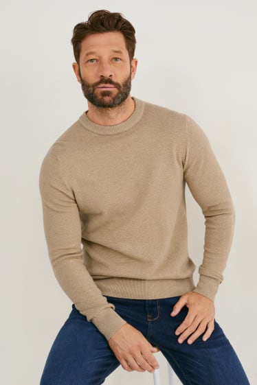 Herren - Pullover - beige