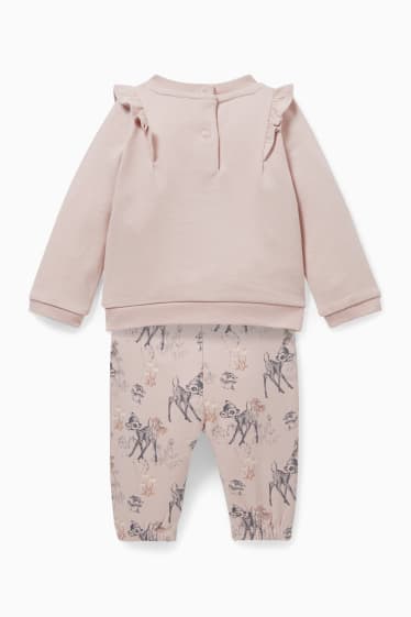 Babys - Bambi - babyoutfit - 2-delig - roze