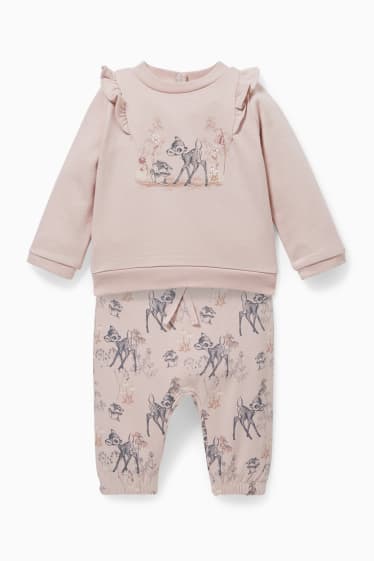 Babys - Bambi - babyoutfit - 2-delig - roze