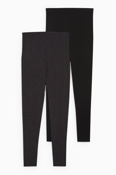 Femmes - Lot de 2 - leggings de grossesse - noir