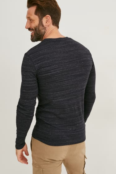 Men - Long sleeve top - black