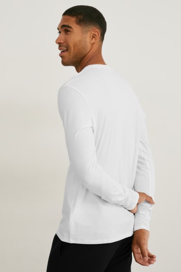 Heren - Longsleeve - Flex - LYCRA® - wit