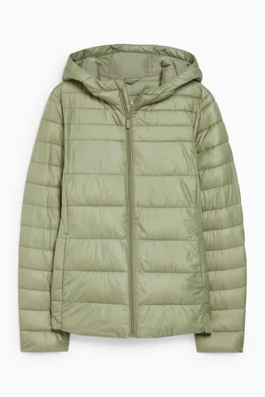 Women - Quilted gilet - green