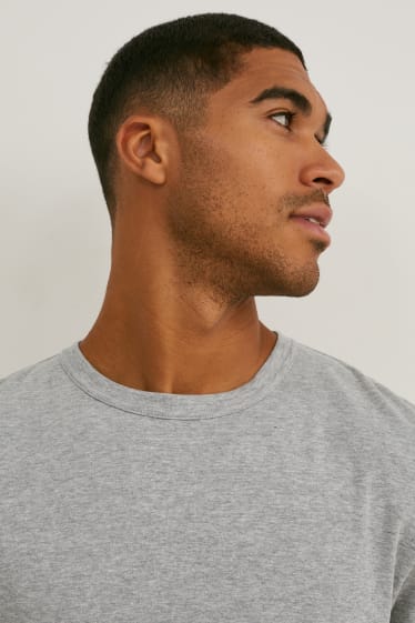 Heren - Longsleeve - grijs-mix