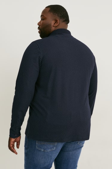 Hommes - Polo - 4 Way Stretch - Flex - LYCRA® - bleu foncé