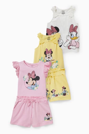 Children - Disney - set - 3 tops and 2 pairs of shorts - 5 piece - light violet