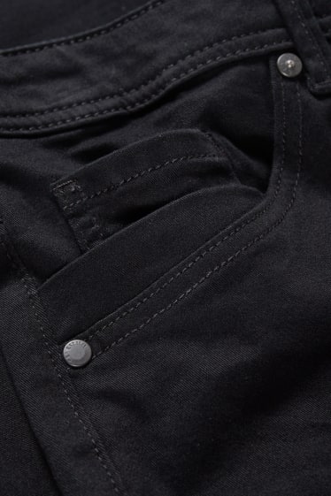 Femei - Pantaloni de stofă - talie medie - slim fit - negru
