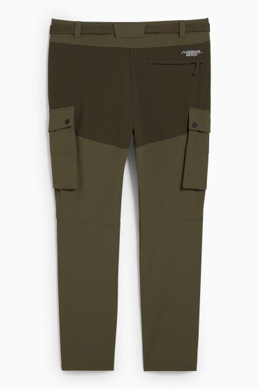Hommes - Pantalon cargo avec ceinture - randonnée - LYCRA® - kaki