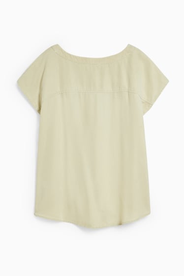 Mujer - Blusa con detalle de nudo - verde menta