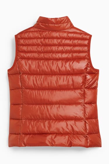 Women - Quilted gilet - terracotta