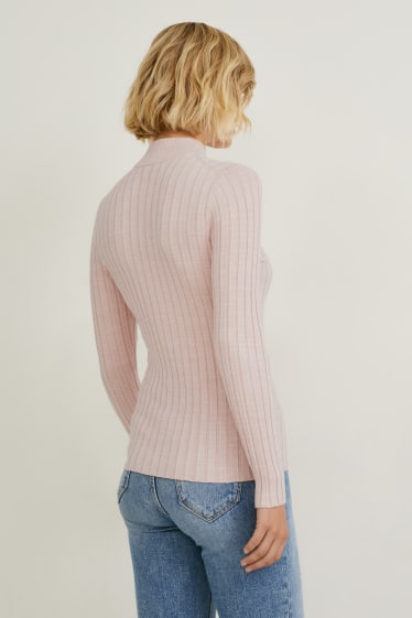Damen - Pullover - rosa-melange