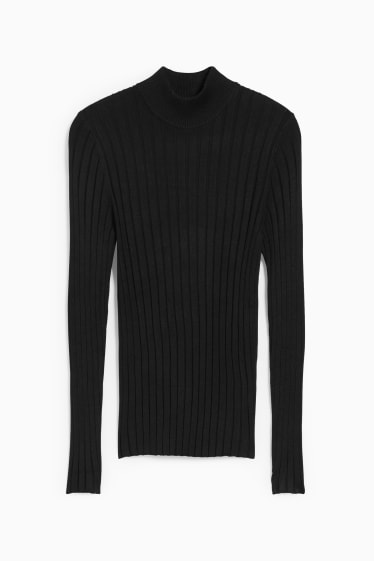 Women - Fine knit jumper - black