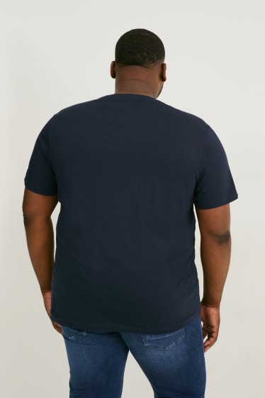 Mężczyźni - T-shirt - ciemnoniebieski