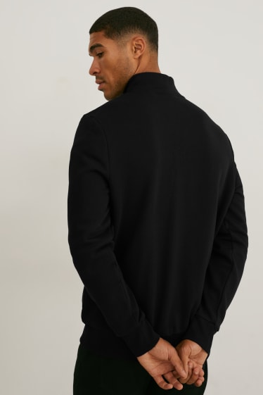 Men - Zip-through sweatshirt - black