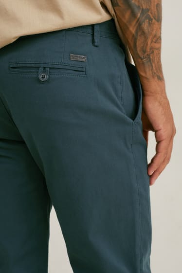 Uomo - Pantaloni chino - regular fit - LYCRA® - verde scuro