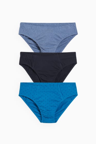 Heren - Set van 3 - slip - blauw