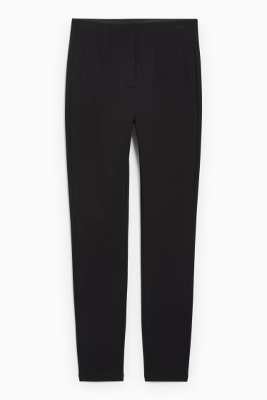 Femei - Pantaloni din jerseu - slim fit - negru