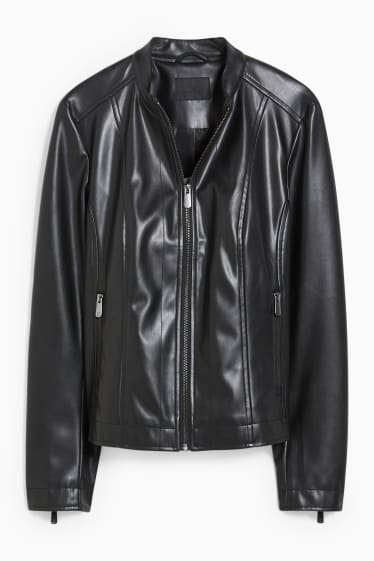 Women - Jacket - faux leather - black