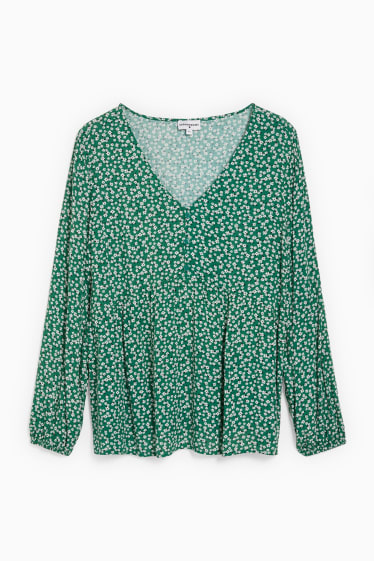 Damen - CLOCKHOUSE - Bluse - geblümt - grün
