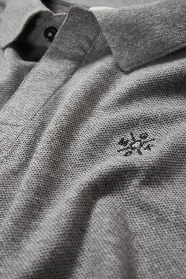 Herren - Poloshirt - grau