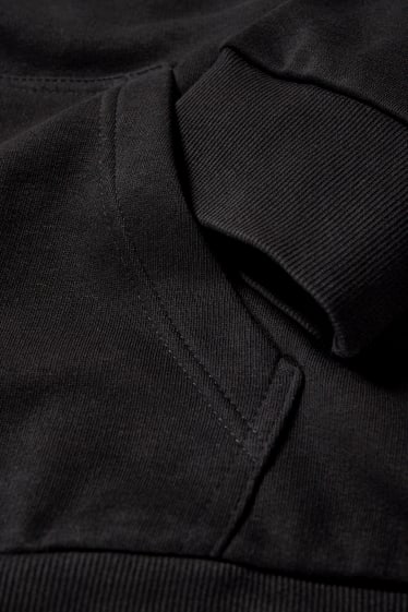 Hombre - Sudadera con cremallera y capucha - negro