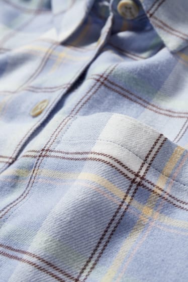 Teens & young adults - CLOCKHOUSE - flannel blouse - check - light blue