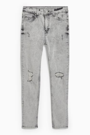 Enfants - Super skinny jean - gris clair chiné