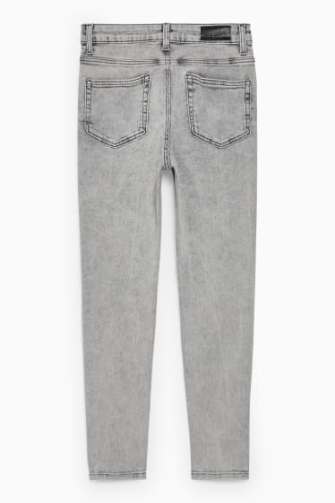 Copii - Super skinny jeans - gri deschis melanj