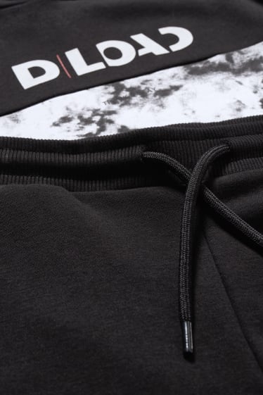 Bambini - Set - felpa con cappuccio e pantaloni sportivi - 2 pezzi - nero